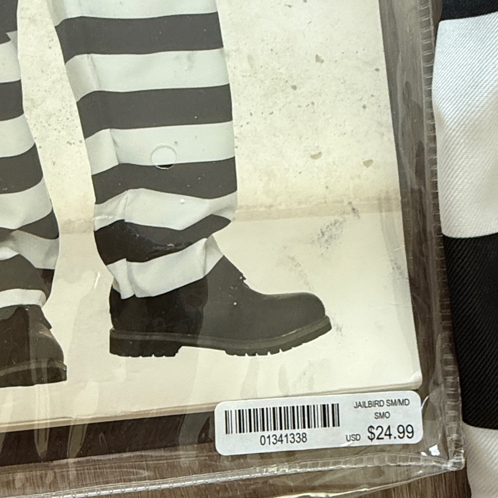 Jailbird Halloween Costume, Men’s S/M - Picture 3 of 6